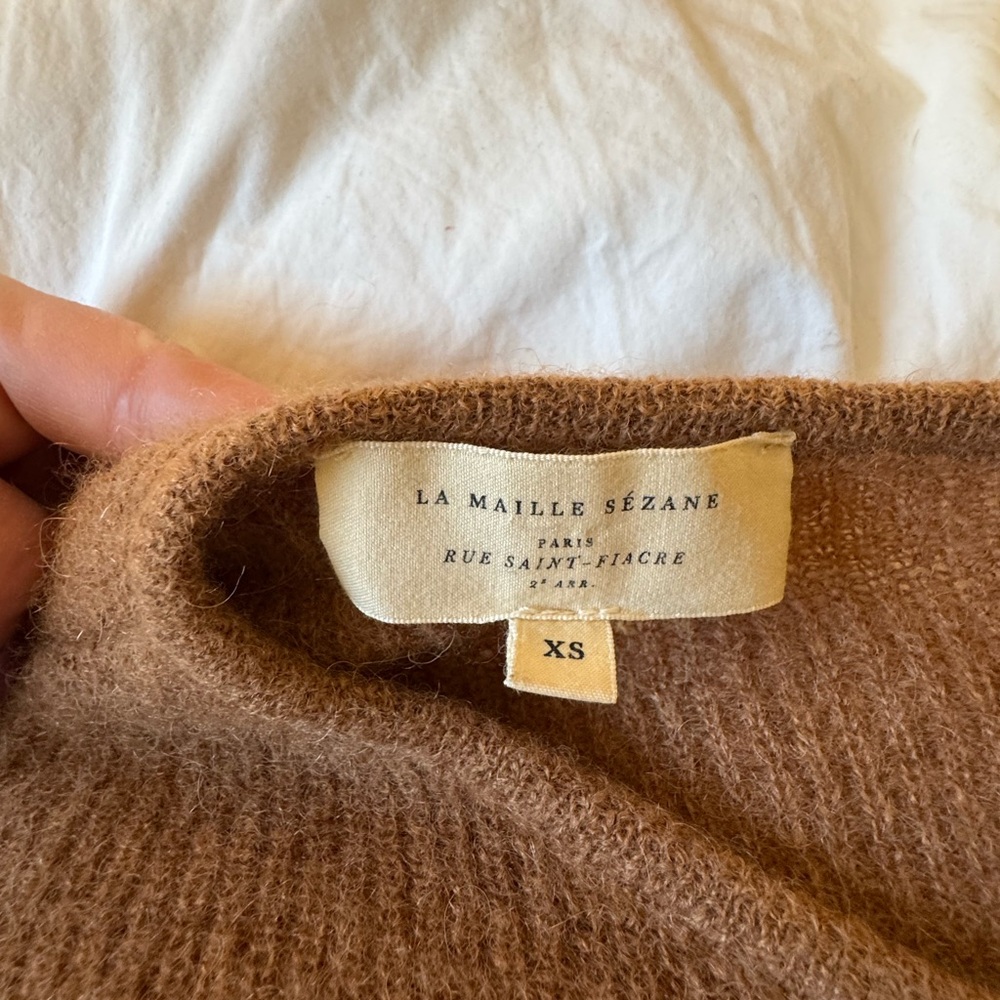 Sezane Gaspard Cardigan Camel XS - Picture 4 of 7